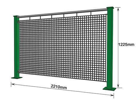 33 mm square steel grating fence.