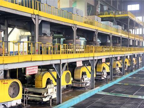 This is a corner of mine processing plant with broken system on the steel grating floor.