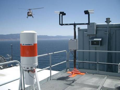 This is steel grating deck in ship.